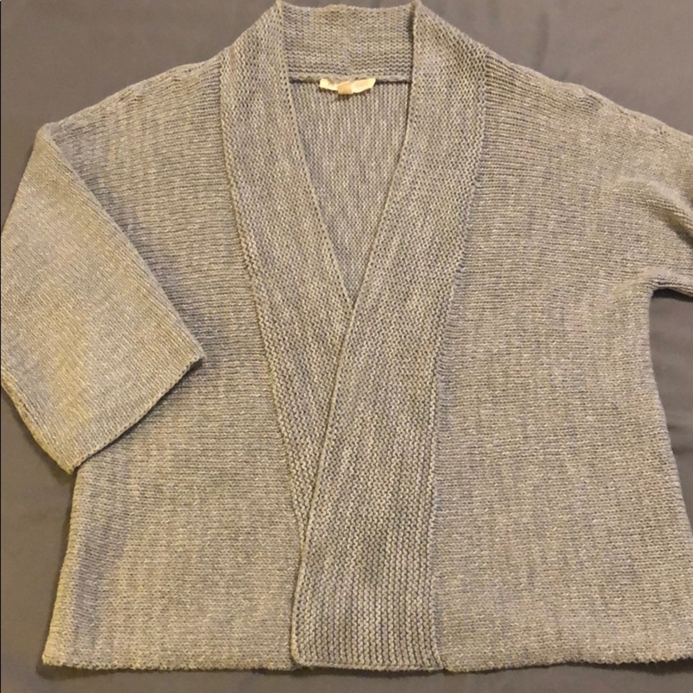 Eileen Fisher gray PS cardigan